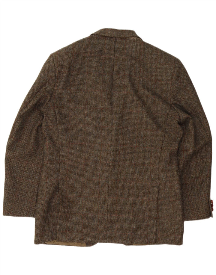 Jaqueta blazer masculina de 2 botões Marks & Spencer Reino Unido 40 xadrez cáqui grande