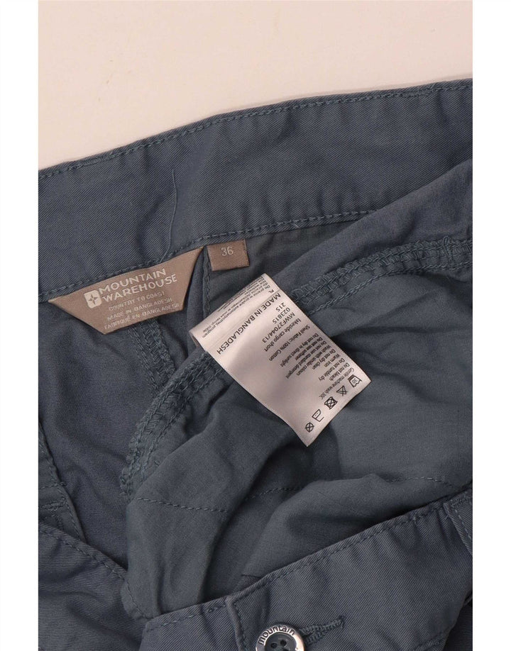 Shorts cargo masculino Mountain Warehouse W36 grande algodão azul