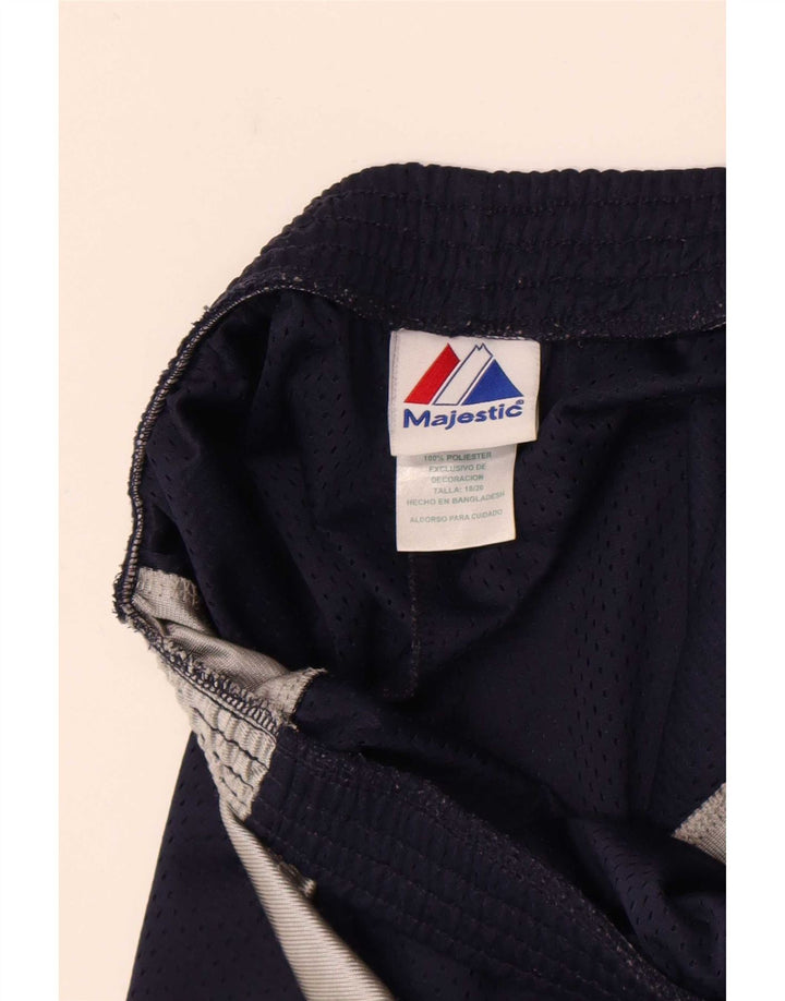 Majestic Mens Sport Shorts Médio Azul Marinho Colourblock Poliéster