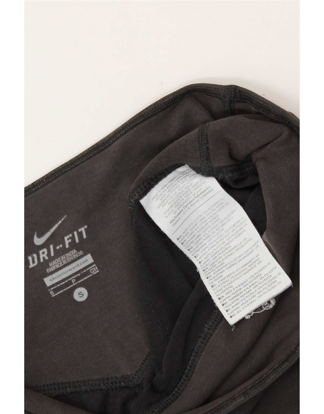 Leggings Nike Dri Fit Feminina UK 10 Pequeno Algodão Preto