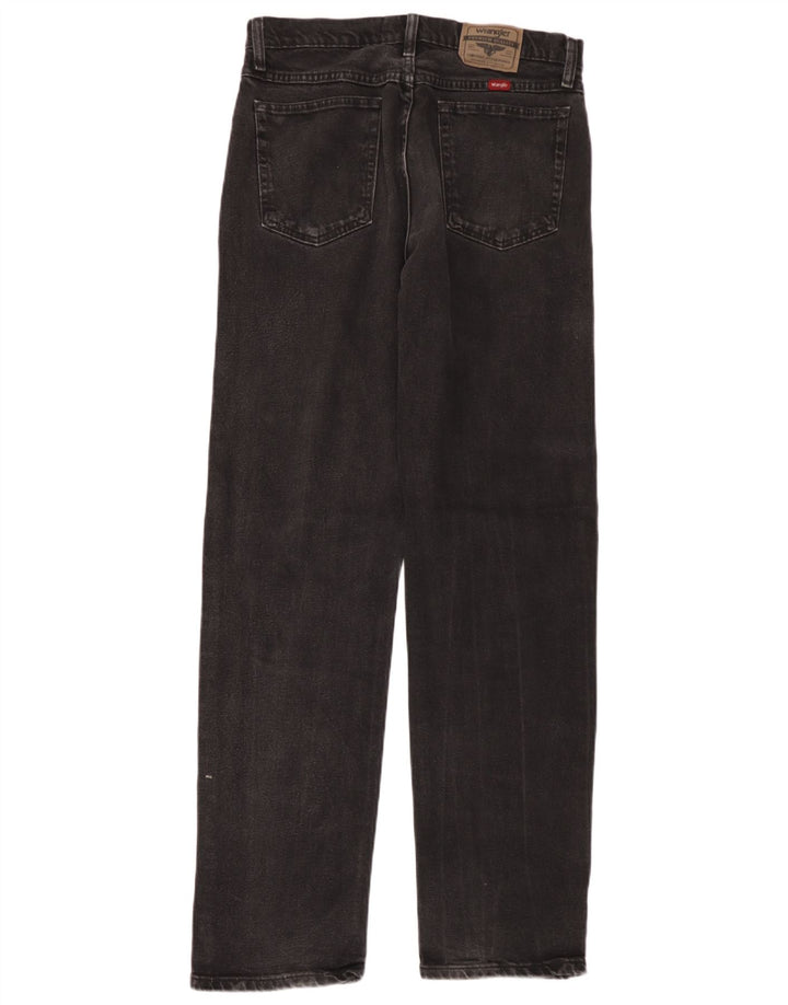 Wrangler Mens Straight Jeans W32 L34 Algodão Preto