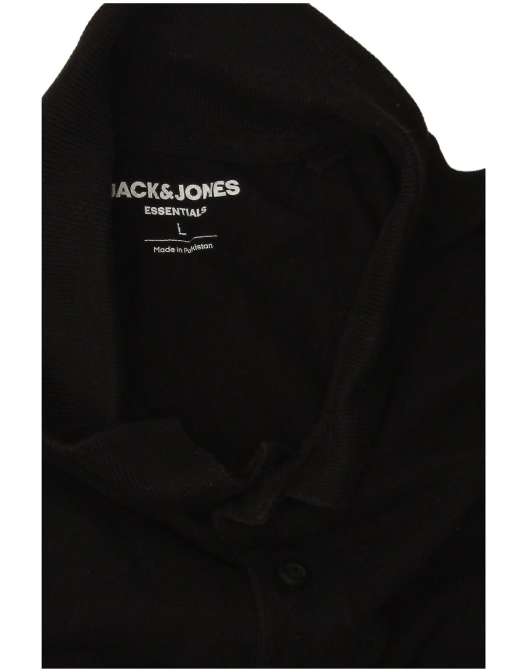 Camisa polo masculina Jack & Jones grande algodão preto