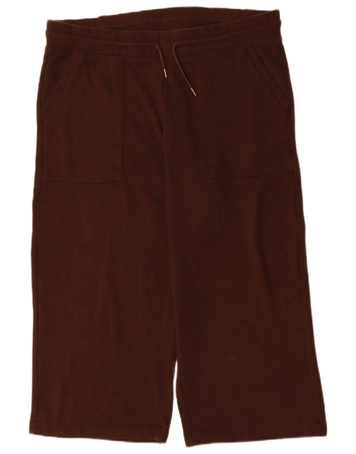 Calça de treino feminina Marks & Spencer UK 22 3XL poliéster marrom