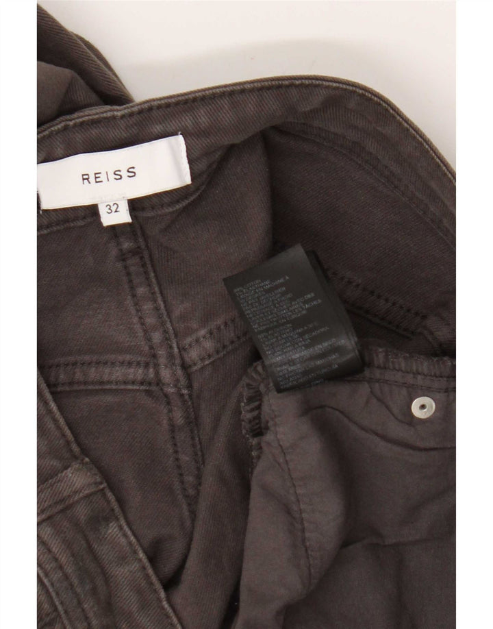 Reiss Mens Slim Jeans W32 L32 Algodão Cinza