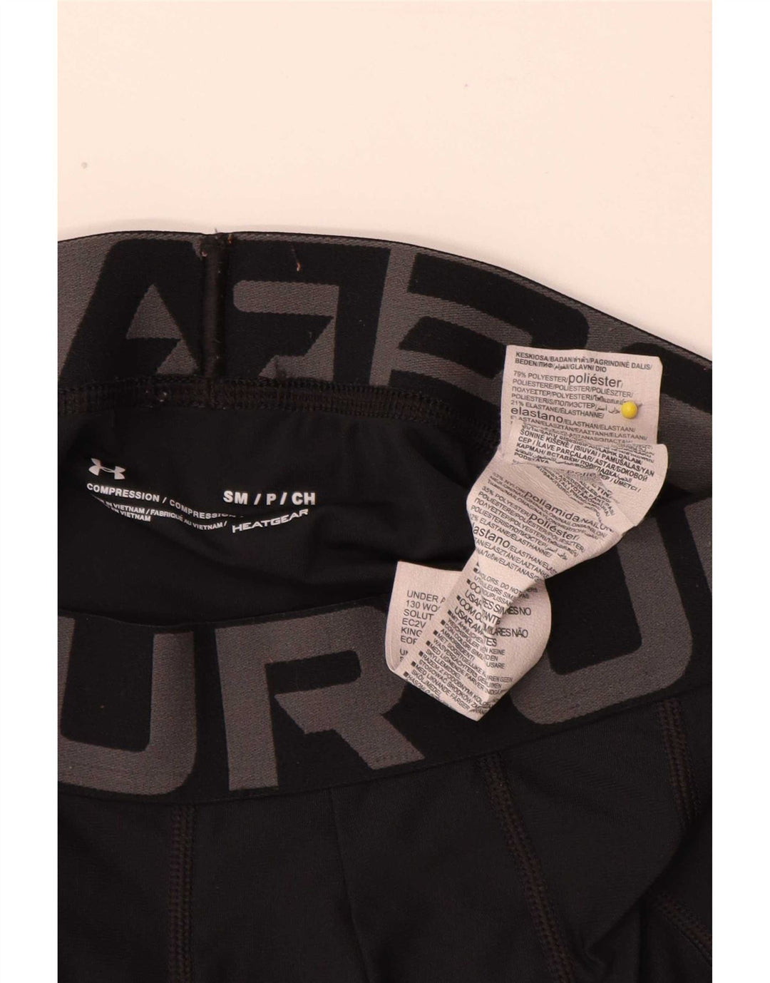 Under Armour Mens Cycling Graphic Sport Shorts Pequeno Poliéster Preto