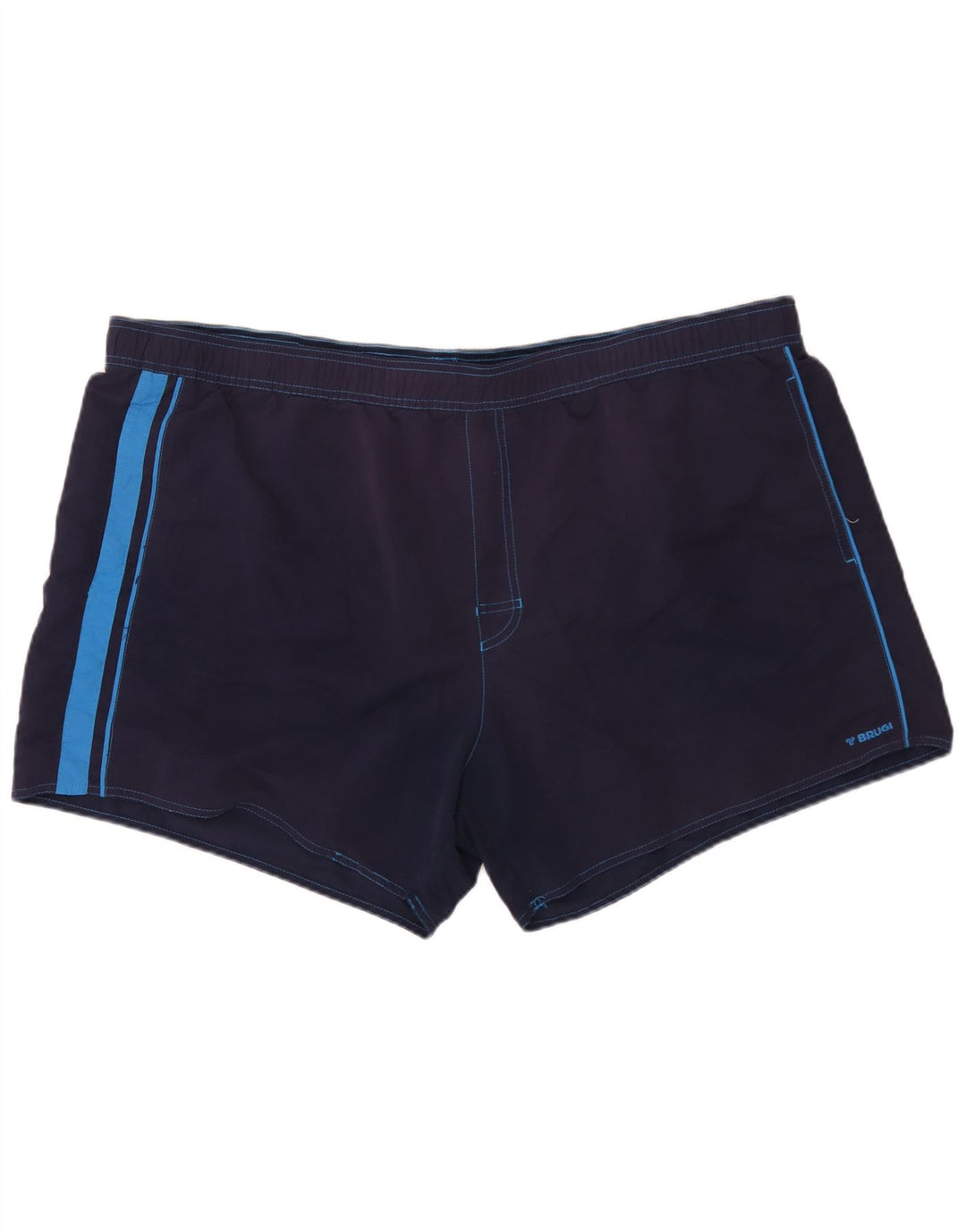 Shorts de natação masculino Brugi 4XL poliéster colorblock azul marinho