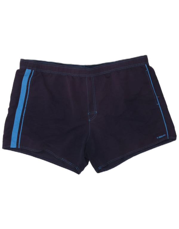 Shorts de natação masculino Brugi 4XL poliéster colorblock azul marinho