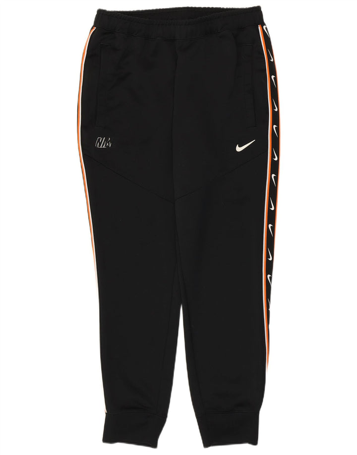 Nike Womens Graphic Tracksuit Calças Joggers UK 14 Médio Preto Poliéster