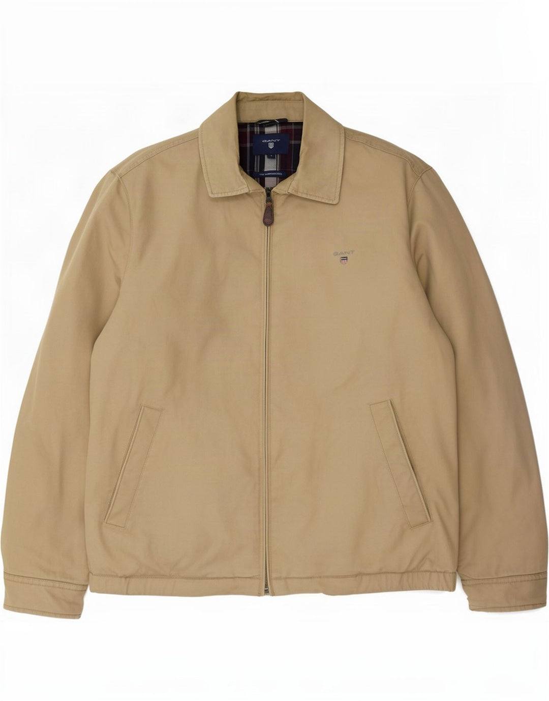 Jaqueta bomber masculina Gant UK 40 algodão bege grande