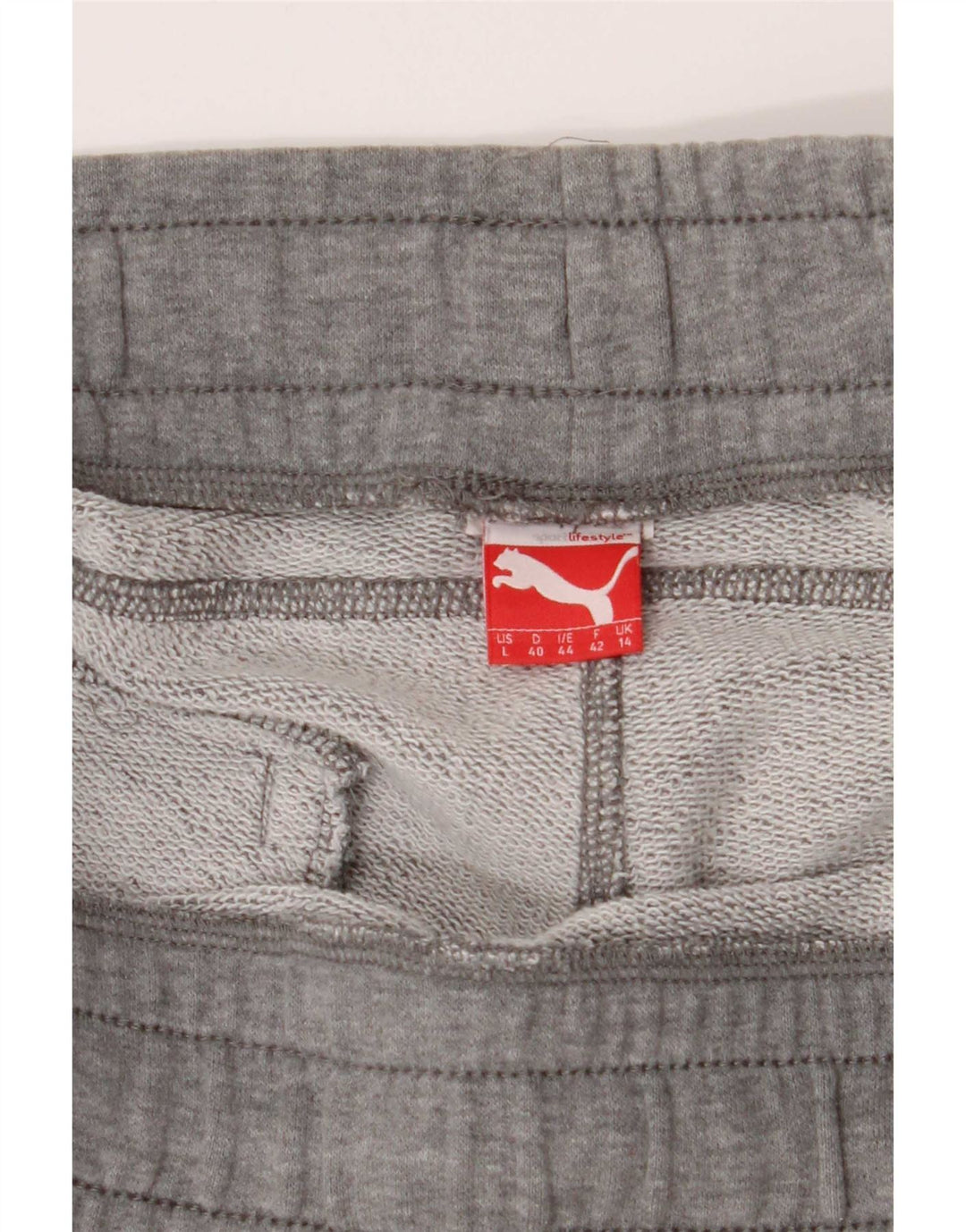 Shorts esportivos femininos Puma UK 14 grande W32 cinza