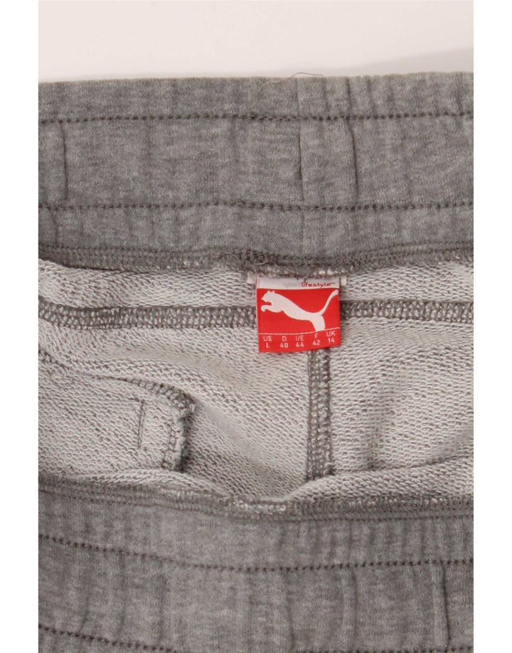 Shorts esportivos femininos Puma UK 14 grande W32 cinza