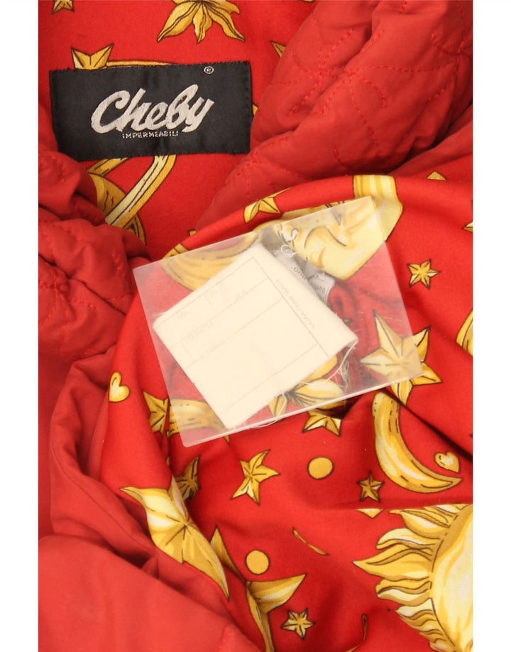 Casaco acolchoado feminino vintage EU 44 XL vermelho