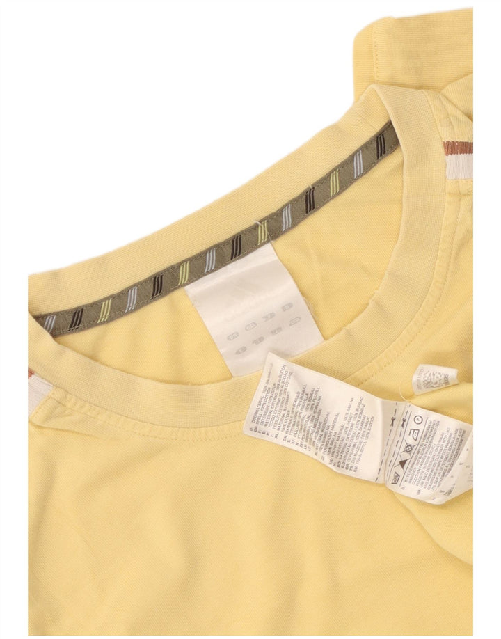 Camiseta masculina Adidas grande algodão amarelo