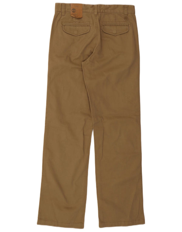 Calças Chino masculinas Timberland Regular Fit W30 L34 algodão bege