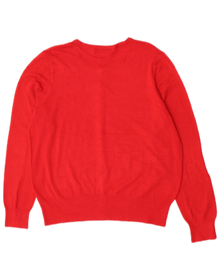 Suéter cardigã feminino Marks & Spencer UK 14 vermelho médio