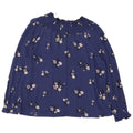 Blusa feminina de manga comprida Marks & Spencer Reino Unido 12 médio azul marinho floral