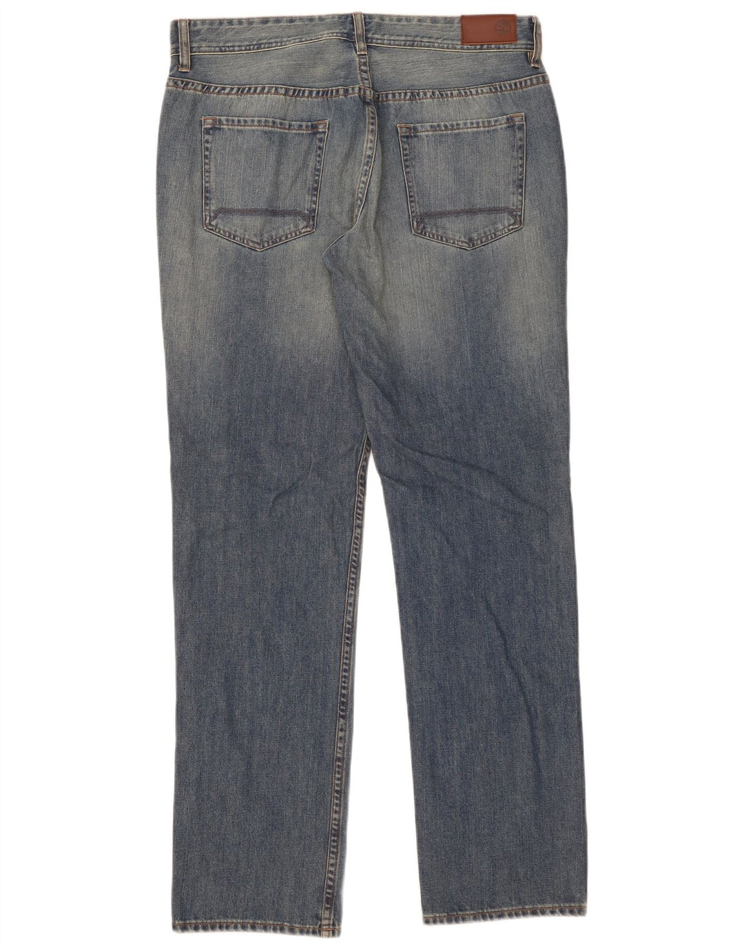 Calça jeans reta masculina Timberland W35 L33 azul algodão
