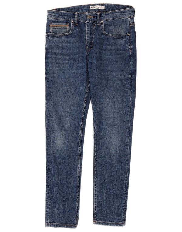 Zara Mens Slim Jeans EU 40 Médio W31 L30 Azul Algodão