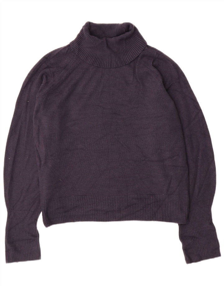 Suéter feminino Marks & Spencer com gola redonda Reino Unido 16 grande azul marinho