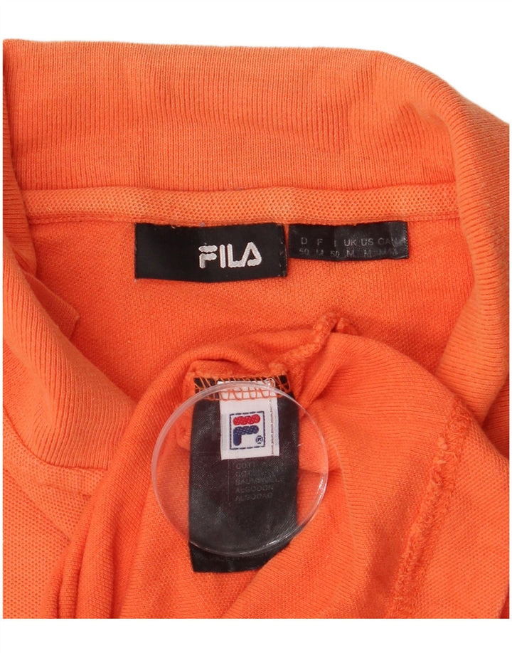Camisa polo masculina Fila médio algodão laranja