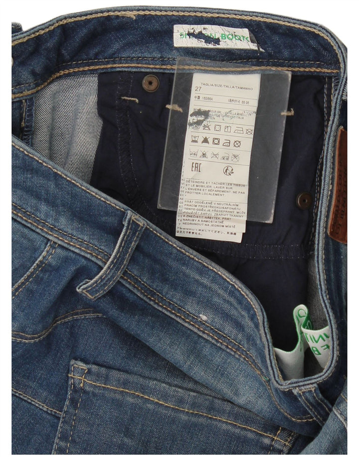 Benetton Jeans Bootcut Feminino W27 L28 Azul Algodão