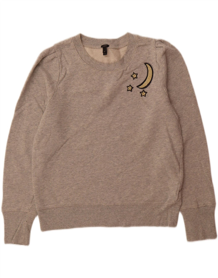 J. CREW Moletom feminino 11-12 anos cinza médio algodão