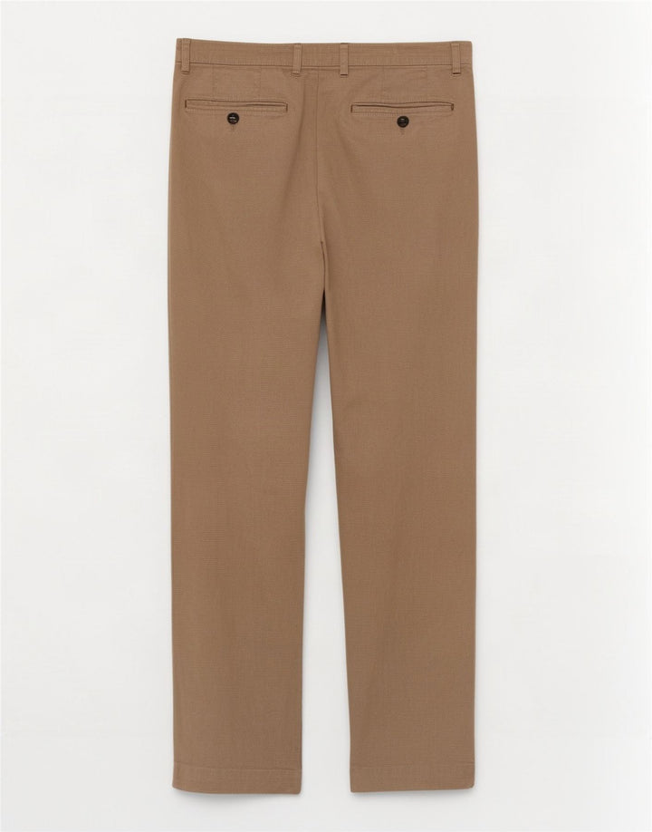 Calça masculina reta Ted Baker W34 L32 algodão bege