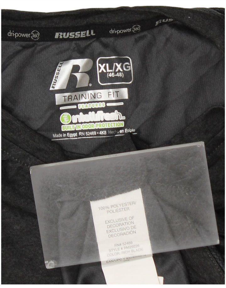 RUSSELL ATLÉTICO Masculino Dri-Power Colete Top Reino Unido 46/48 XL Poliéster Cinza