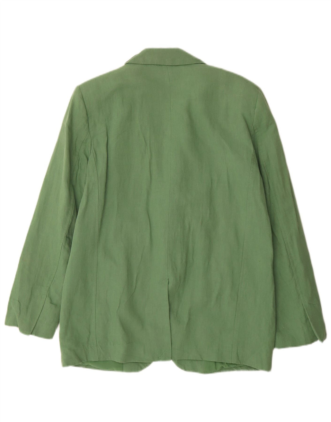 Jaqueta blazer oversized Zara feminina com 2 botões Reino Unido 10 linho verde pequeno