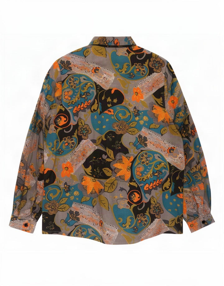 Blusa feminina Primavera Firenze UK 12 média floral multicolorida