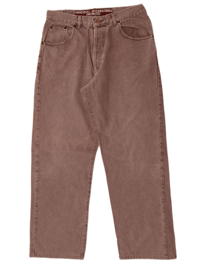 Jeans retos masculinos ilimitados W36 L30 algodão cinza