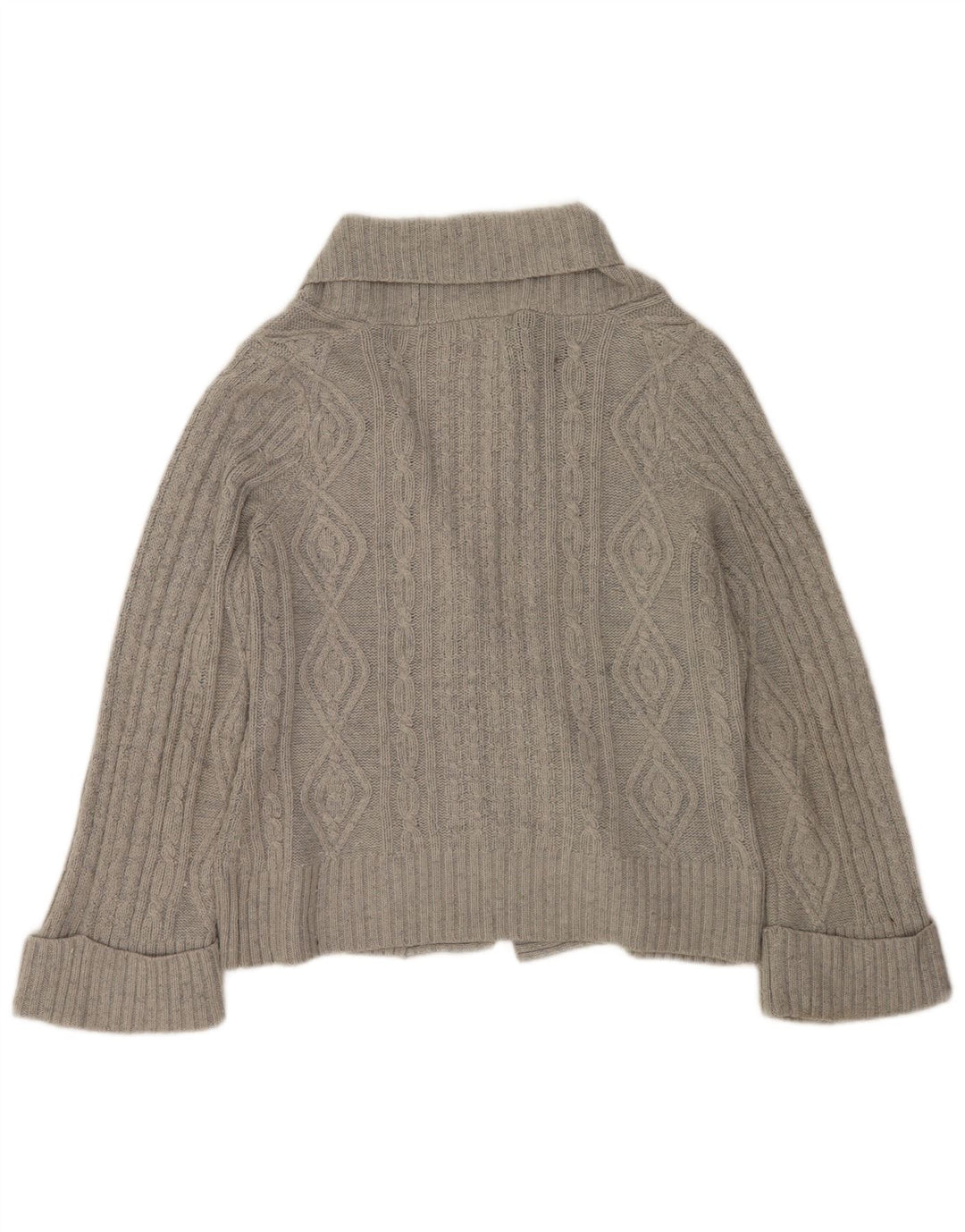 Suéter cardigã feminino Marks & Spencer Reino Unido 14 grande cinza acrílico
