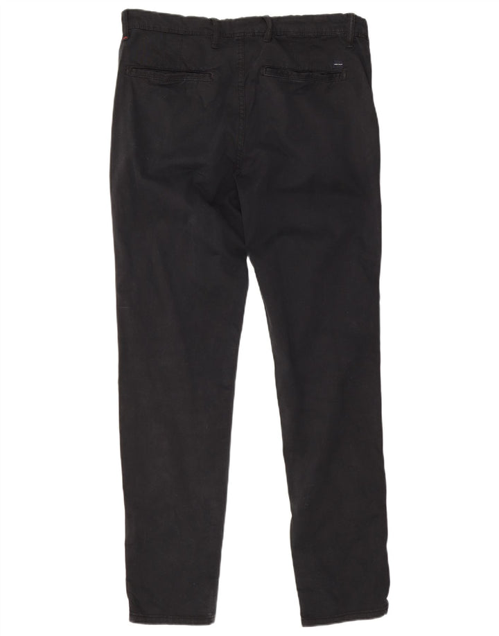 Zara Mens Slim Chino Calças EU 40 Médio W31 L30 Preto