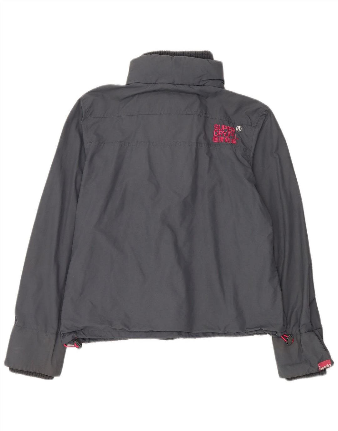 Jaqueta de chuva feminina Superdry Windcheater UK 42 XL cinza nylon