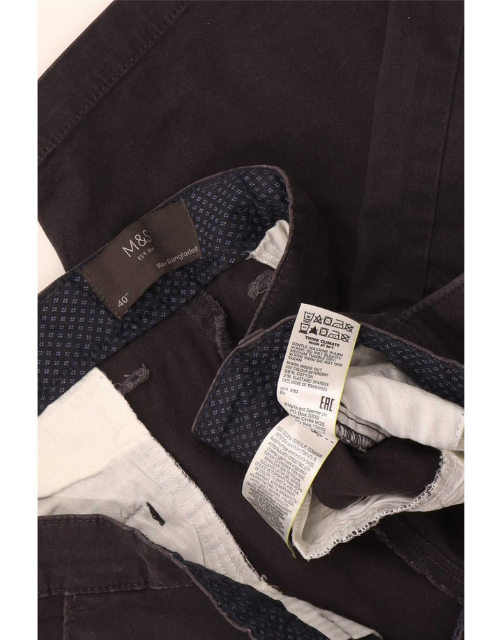 Shorts Chino Masculino Marks & Spencer W40 XL Algodão Preto