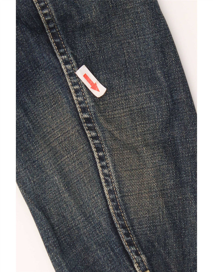 Gas Womens Crop Denim Jacket Reino Unido 16 Grande Algodão Azul Marinho