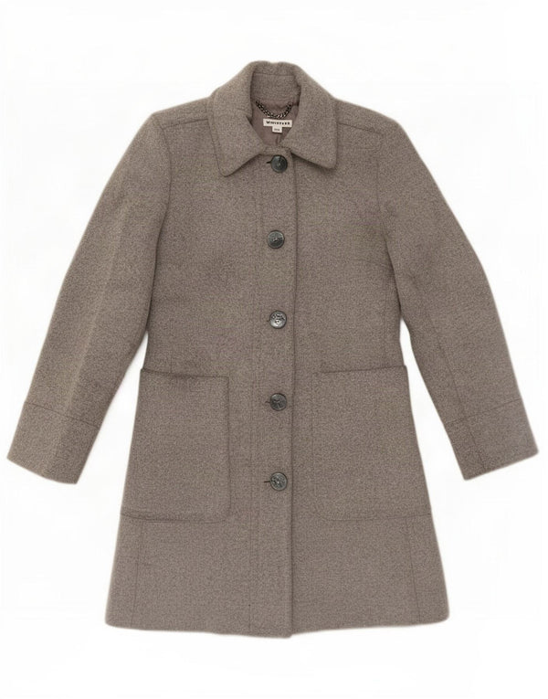 Sobretudo feminino Whistles UK 10 lã cinza pequena