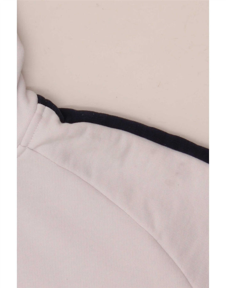 Fila Mens Graphic Hoodie Jumper Médio Branco Colourblock Algodão