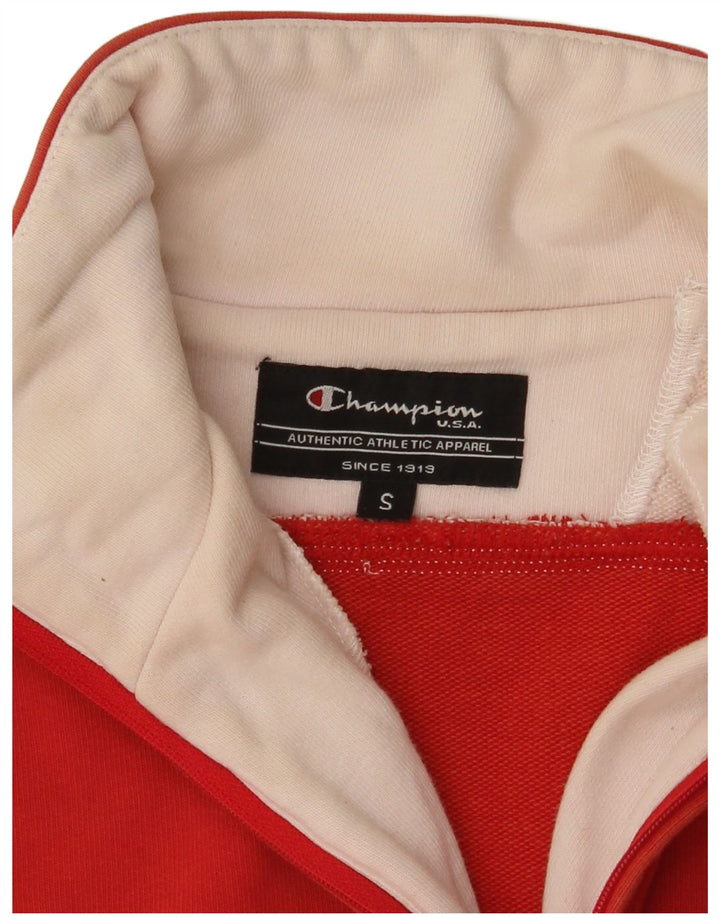 CHAMPION Suéter feminino cropped oversized UK 10 pequeno vermelho