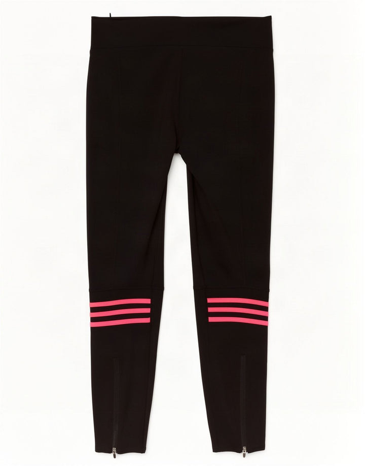 Adidas Womens Crop Leggings UK 12/14 Médio Preto Poliéster