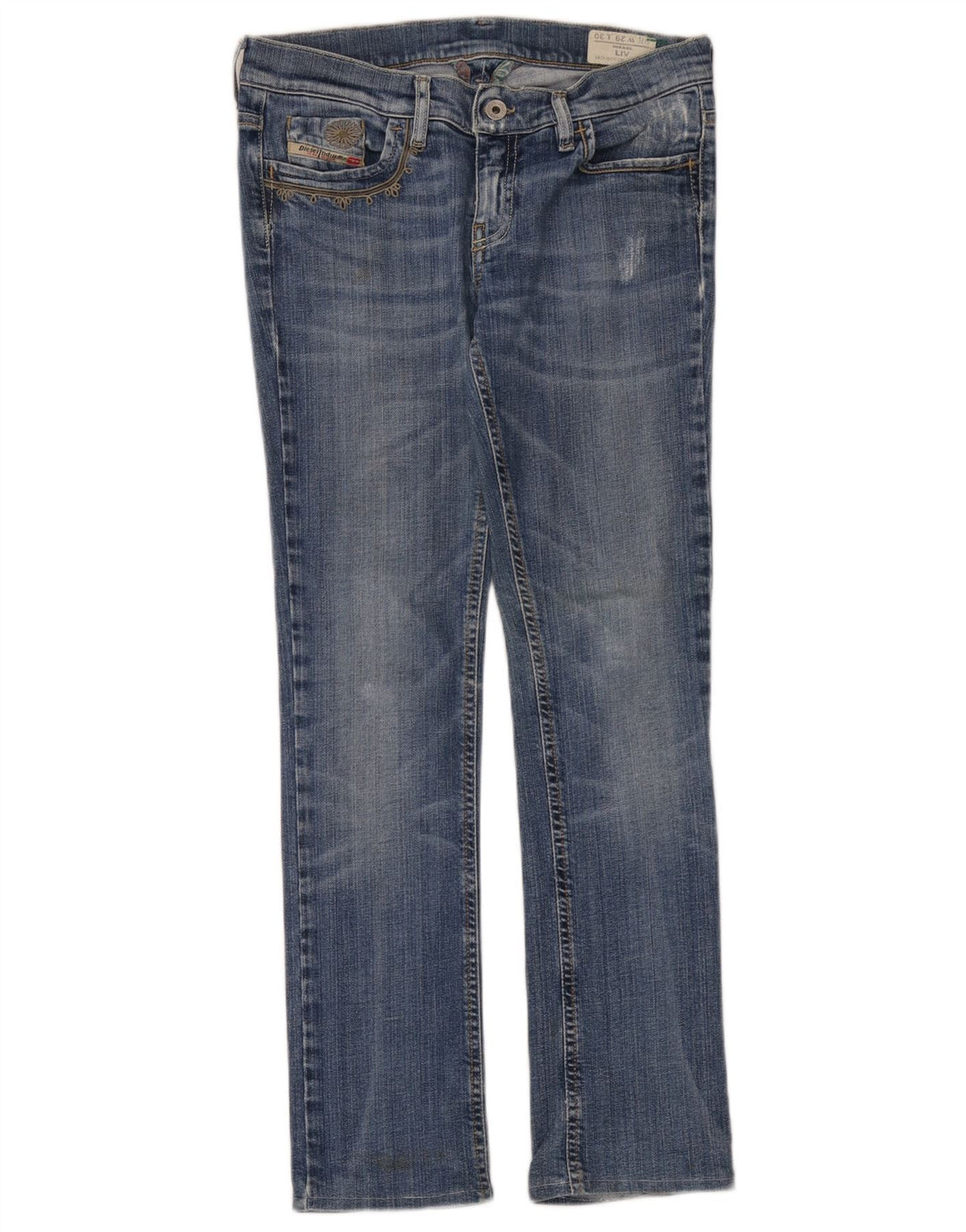 Diesel Feminino Liv Slim Jeans W29 L30 Azul Algodão
