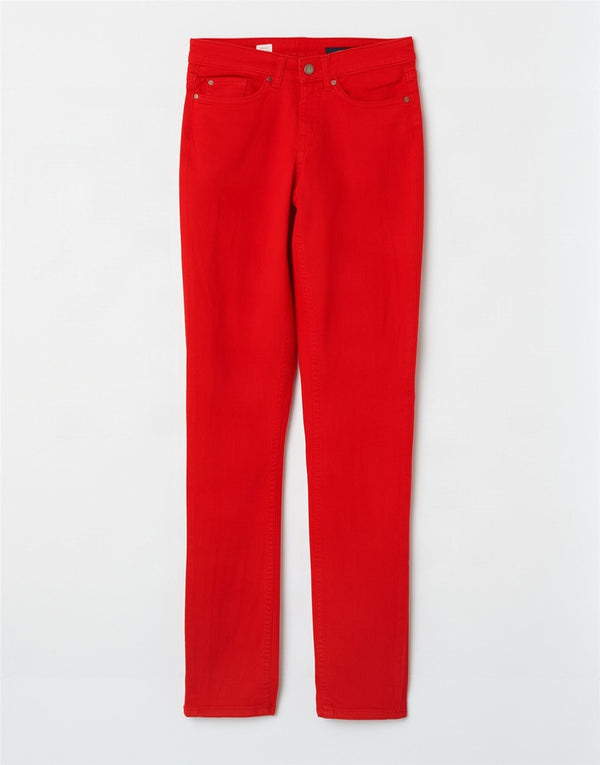 Tommy Hilfiger feminino Rome Regular Fit Jeans retos W26 L32 algodão vermelho