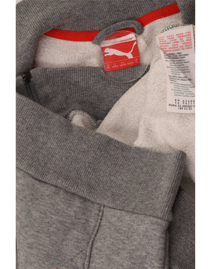 Puma Mens Tracksuit Top Jacket Médio Algodão Cinza