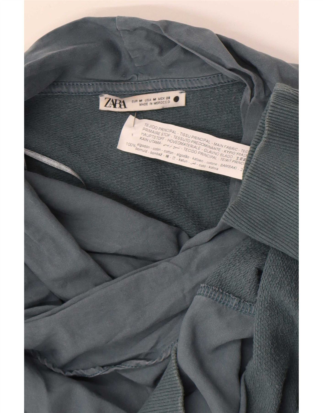 Zara moletom feminino oversized jumper UK 14 algodão cinza médio