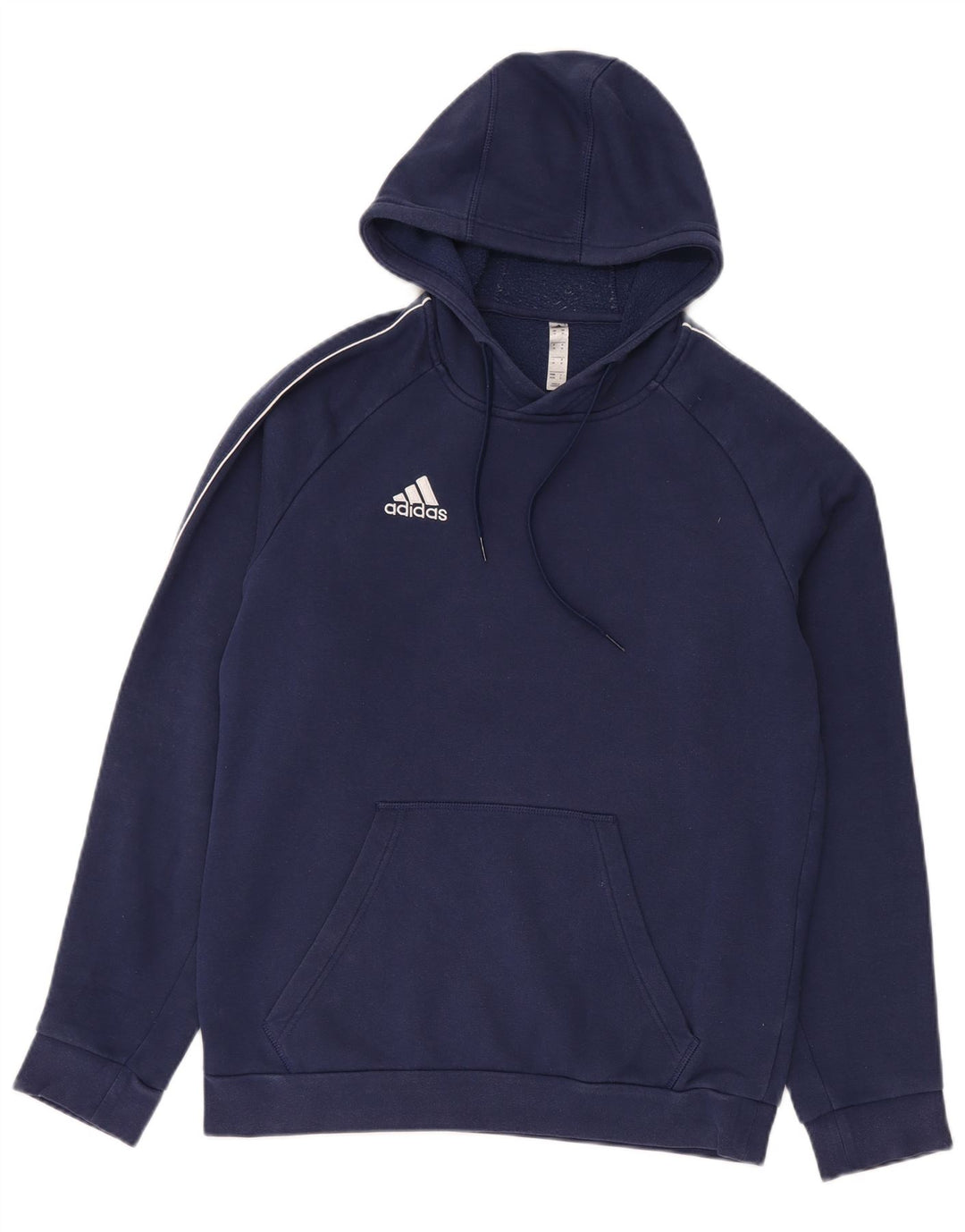 Adidas Mens Hoodie Jumper Médio Azul Marinho Algodão