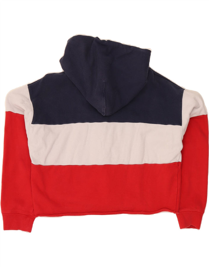 LEVI'S Womens Oversized Crop Hoodie Jumper UK 16 Large Multicoloured Vintage Levi's and Second-Hand Levi's from Messina Hembry 