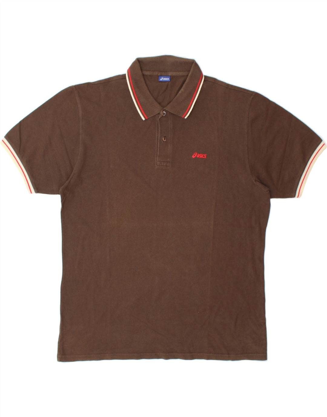 ASICS Womens Polo Shirt UK 20 2XL Brown Cotton Vintage Asics and Second-Hand Asics from Messina Hembry 