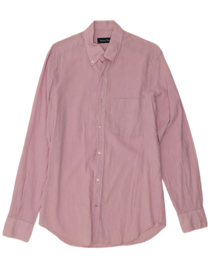 Camisa masculina Massimo Dutti pequena rosa