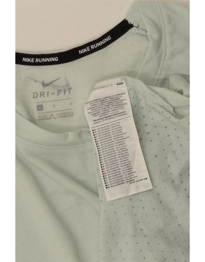 Camiseta masculina NIKE Dri Fit Top grande poliéster verde