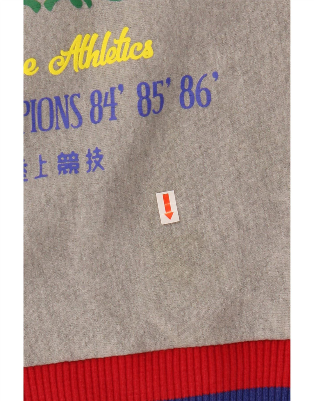 Suéter gráfico feminino SUPERDRY UK 8 pequeno bloco cinza colorido